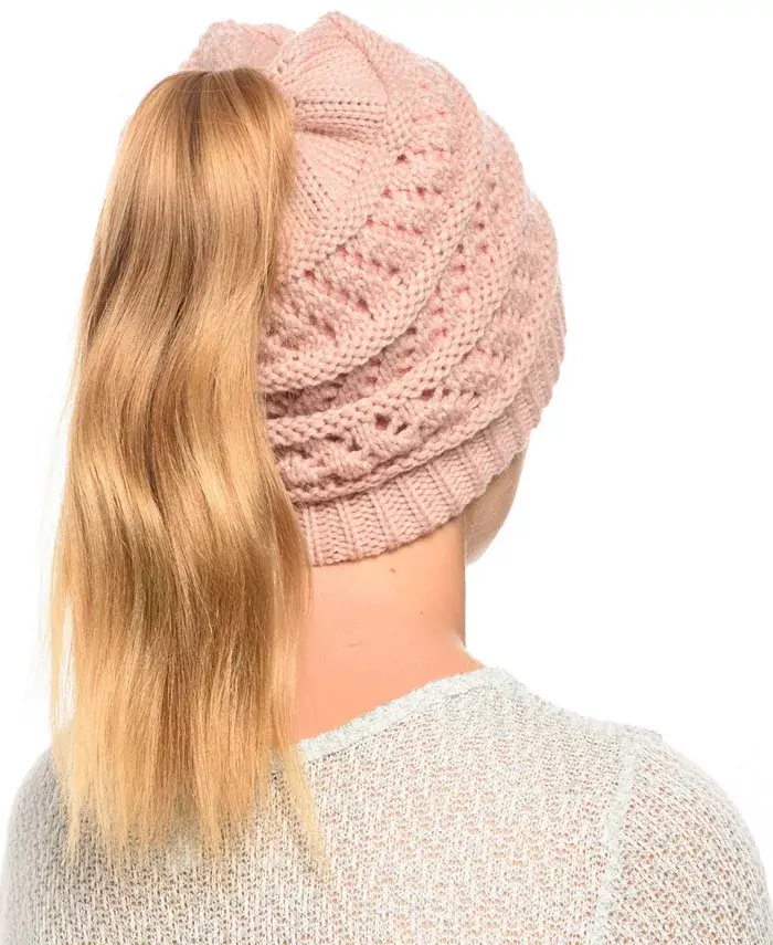 Шапка-бини с крючком и хвостиком Messy Bun Ponytail Angela & William, розовый
Шапка-бини с крючком и хвостиком Messy Bun Ponytail Angela & William, розовый