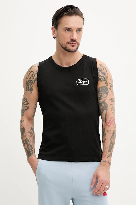 Хлопковая футболка Hugo Blue, черный 
Хлопковая футболка Hugo Blue, черный