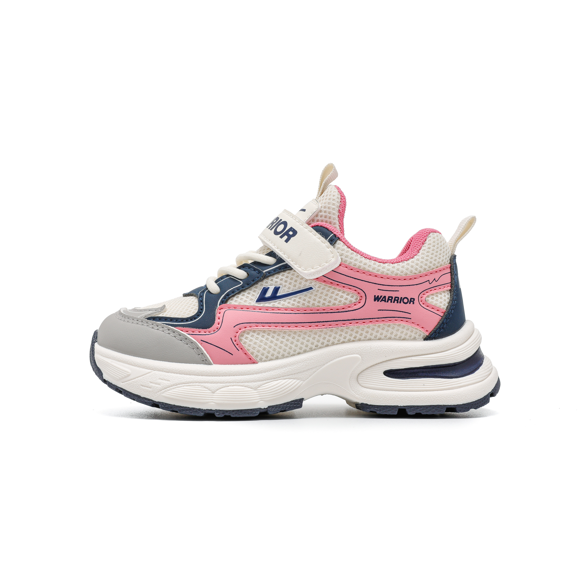 Дышащие, легкие, амортизирующие, низкие детские кроссовки для бега WARRIOR, бежевый/розовый/синий
Дышащие, легкие, амортизирующие, низкие детские кроссовки для бега WARRIOR, бежевый/розовый/синий