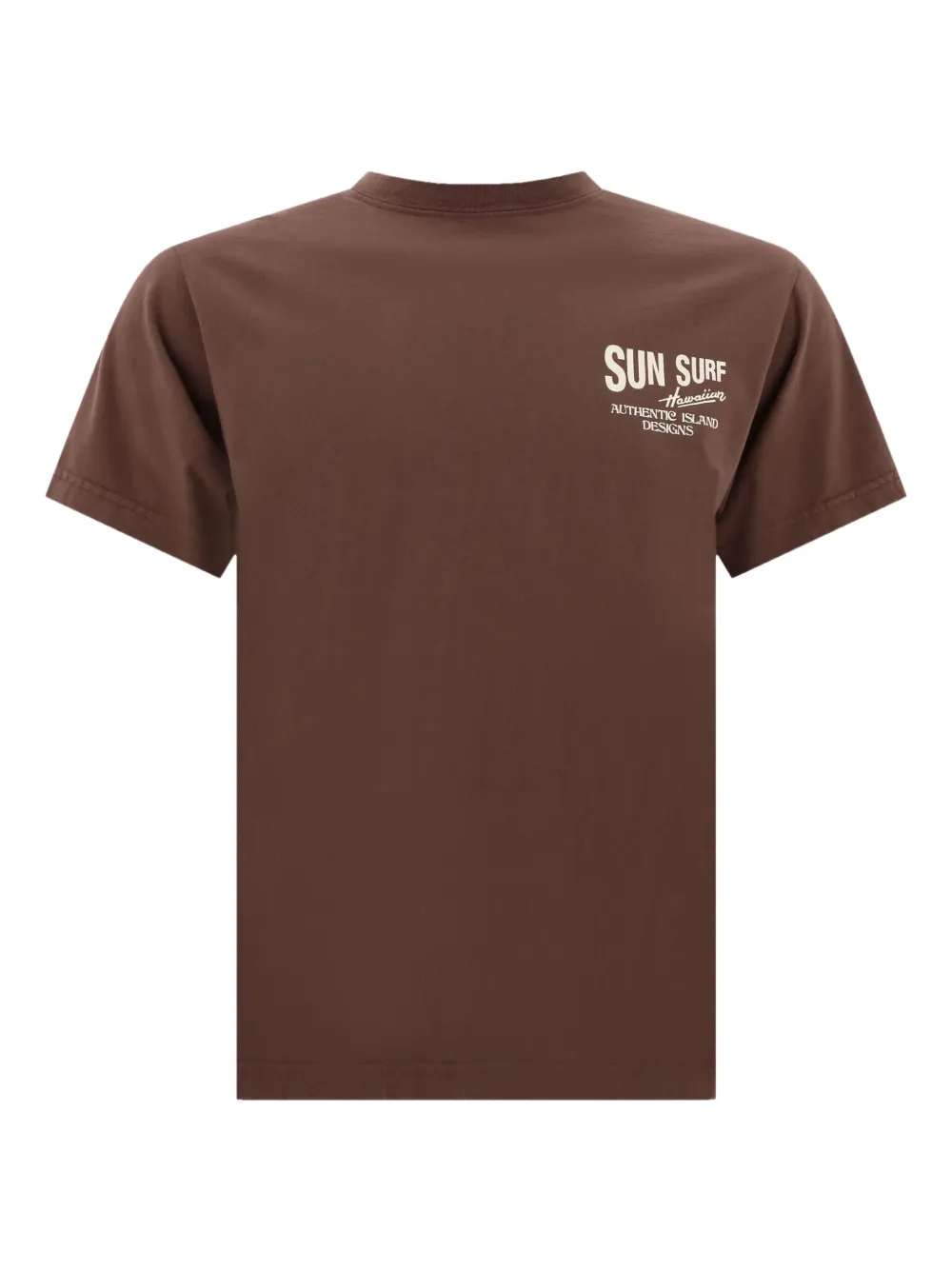 Футболка с круглым вырезом и принтом на груди Musashiya Sun Surf, коричневый
Футболка с круглым вырезом и принтом на груди Musashiya Sun Surf, коричневый