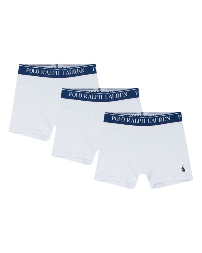 Мальчиковые хлопковые трусы-боксеры с эластаном, 3 штуки - для старших детей Ralph Lauren, белый
Мальчиковые хлопковые трусы-боксеры с эластаном, 3 штуки - для старших детей Ralph Lauren, белый