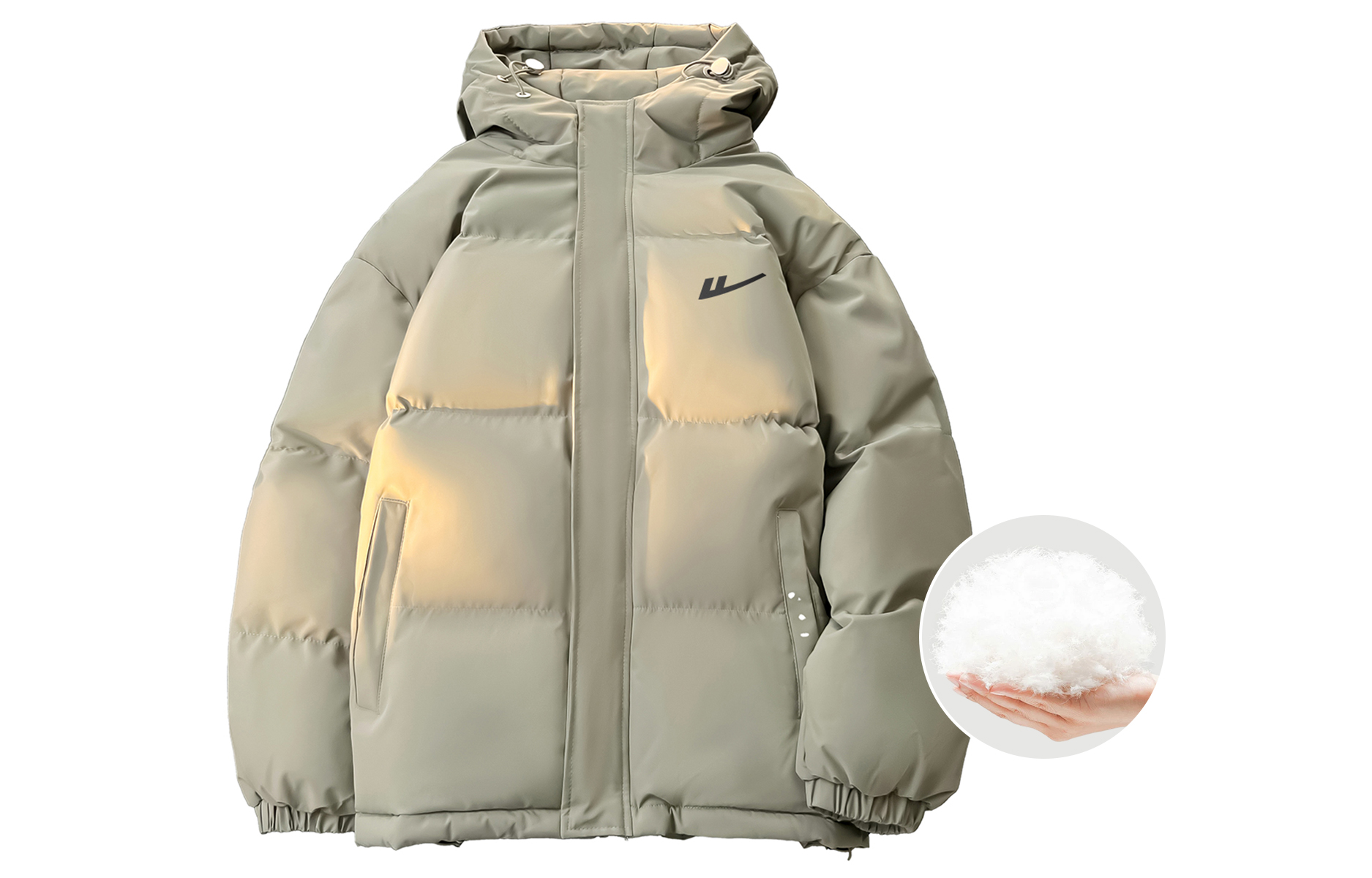 WARRIOR Пуховик Unisex, Gray Green 
WARRIOR Пуховик Unisex, Gray Green