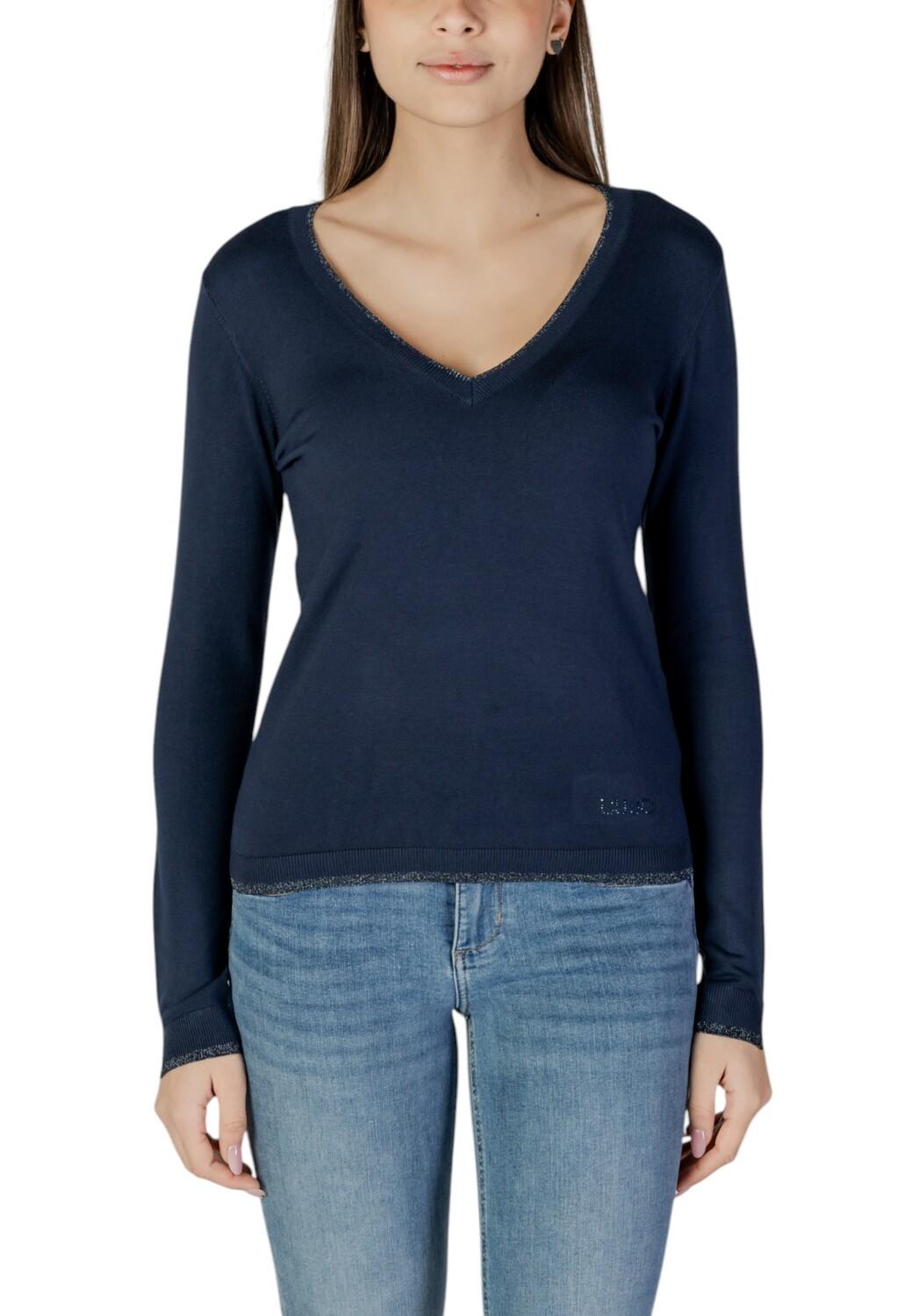 Свитер Liu Jo с v-образным вырезом, синий
Свитер Liu Jo с v-образным вырезом, синий