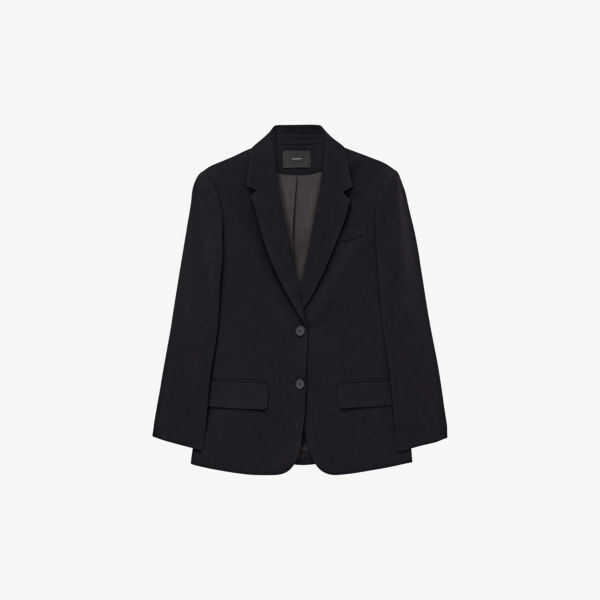 Однобортный тканый блейзер свободного кроя Jackie Joseph, черный
Однобортный тканый блейзер свободного кроя Jackie Joseph, черный