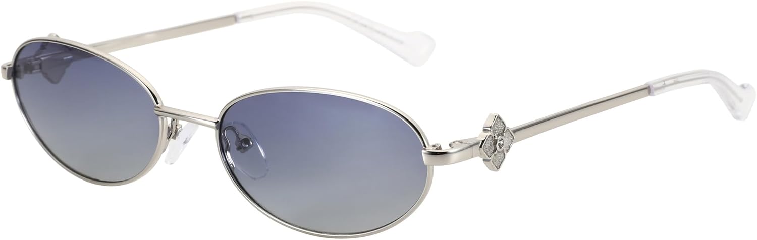 Женские поляризованные овальные солнцезащитные очки ZENOTTIC: модные ретро-очки с металлическим корпусом, защита от УФ-излучения UV400, идеально подходят для путешествий и вечеринок, Silver Frame Blue Lens
Женские поляризованные овальные солнцезащитные очки ZENOTTIC: модные ретро-очки с металлическим корпусом, защита от УФ-излучения UV400, идеально подходят для путешествий и вечеринок, Silver Frame Blue Lens