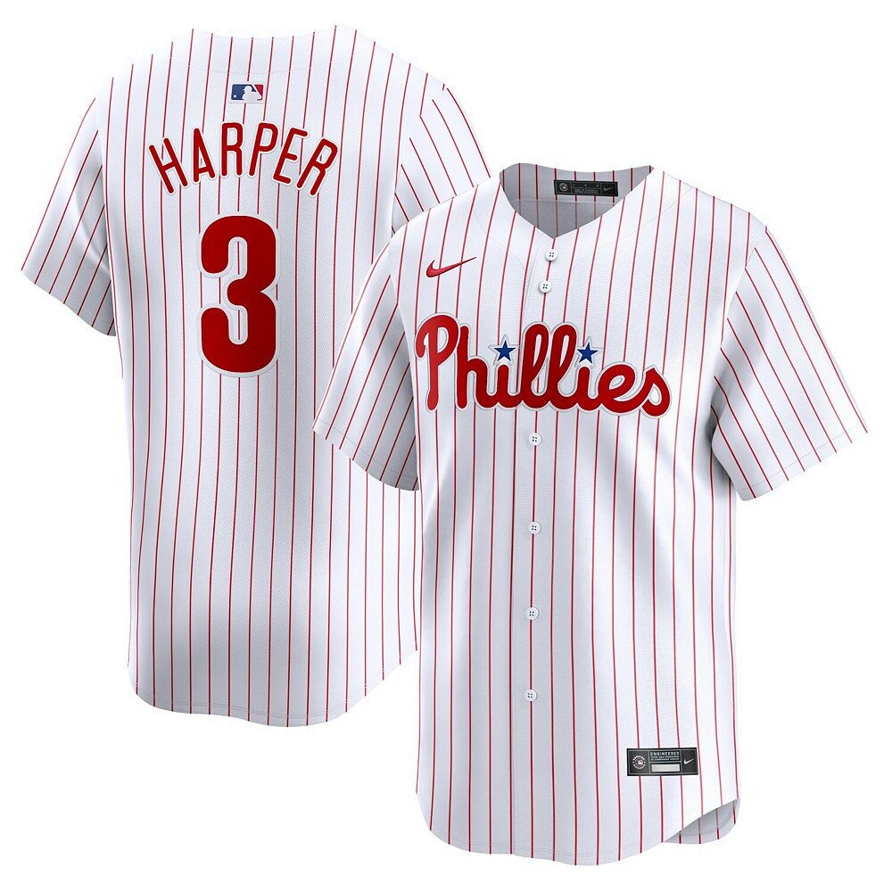 Мужская джерси Nike Bryce Harper White Philadelphia Phillies Home Limited Player, цвет Phl White
Мужская джерси Nike Bryce Harper White Philadelphia Phillies Home Limited Player, цвет Phl White