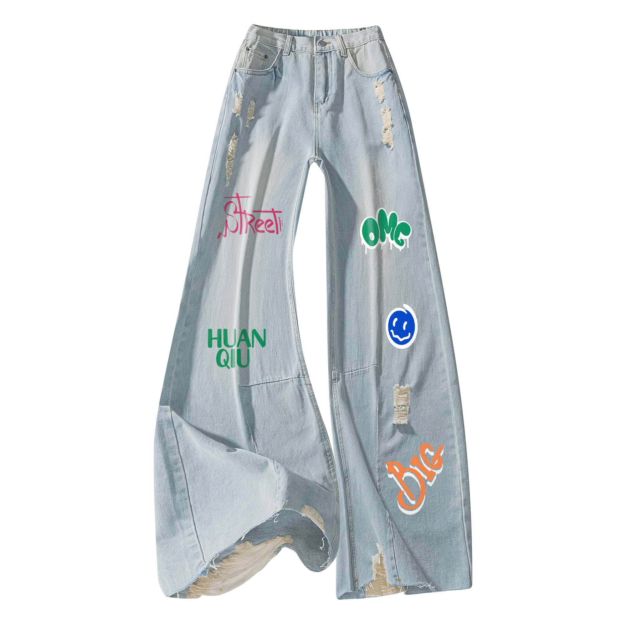 HUANQIU Джинсы Unisex Blue Moderate Straight Fit
HUANQIU Джинсы Unisex Blue Moderate Straight Fit