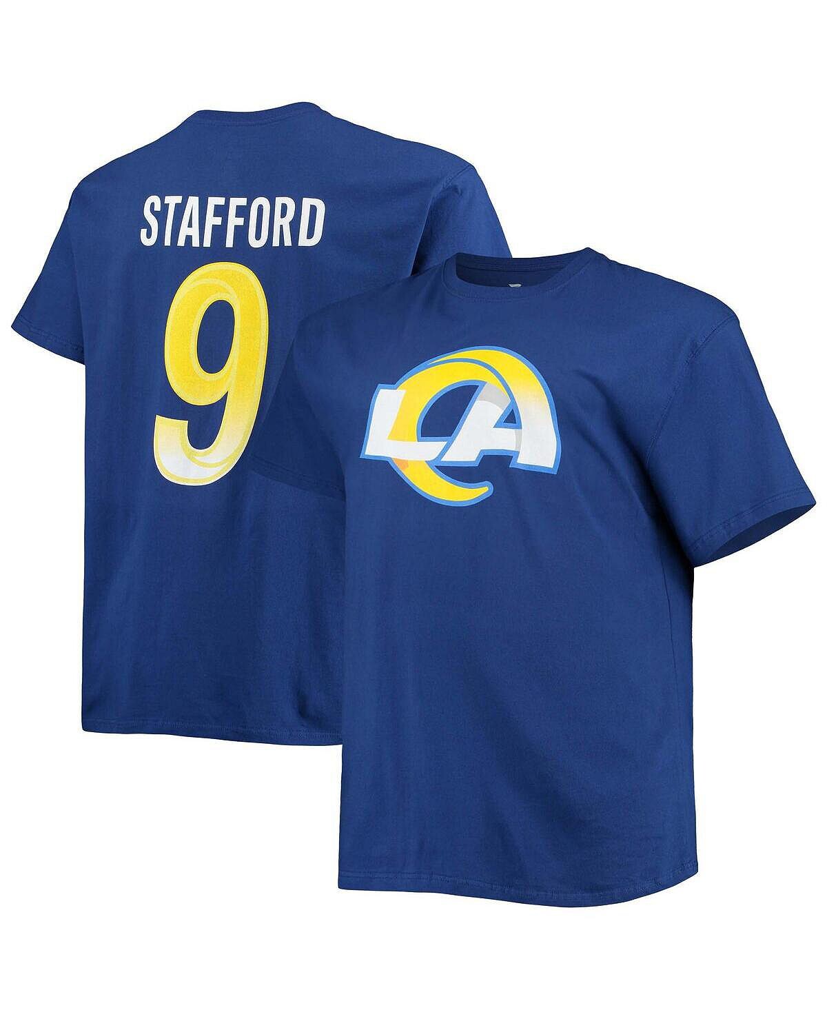 Мужская футболка с именем и номером игрока Matthew Stafford Royal Los Angeles Rams Big and Tall Fanatics
Мужская футболка с именем и номером игрока Matthew Stafford Royal Los Angeles Rams Big and Tall Fanatics