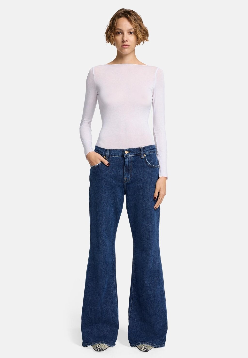 Джинсы Bootcut 7 for all mankind, темно-синий
Джинсы Bootcut 7 for all mankind, темно-синий