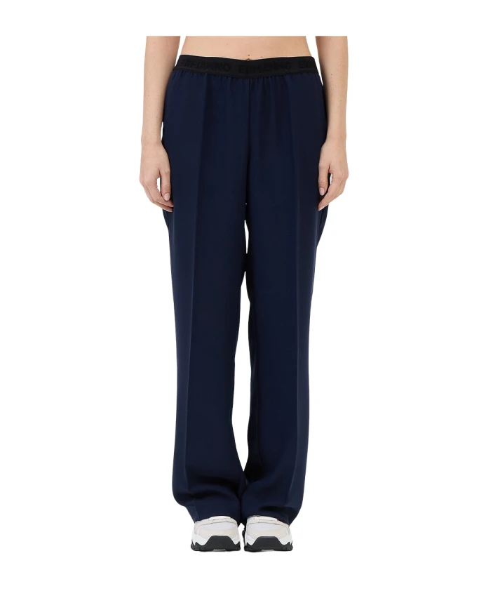 Стильные синие брюки с эластичным поясом Ermanno Scervino, синий
Стильные синие брюки с эластичным поясом Ermanno Scervino, синий