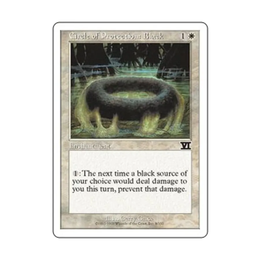 CCG Круг защиты: Черный (С), MTG - 6th Edition (Classic)
CCG Круг защиты: Черный (С), MTG - 6th Edition (Classic)