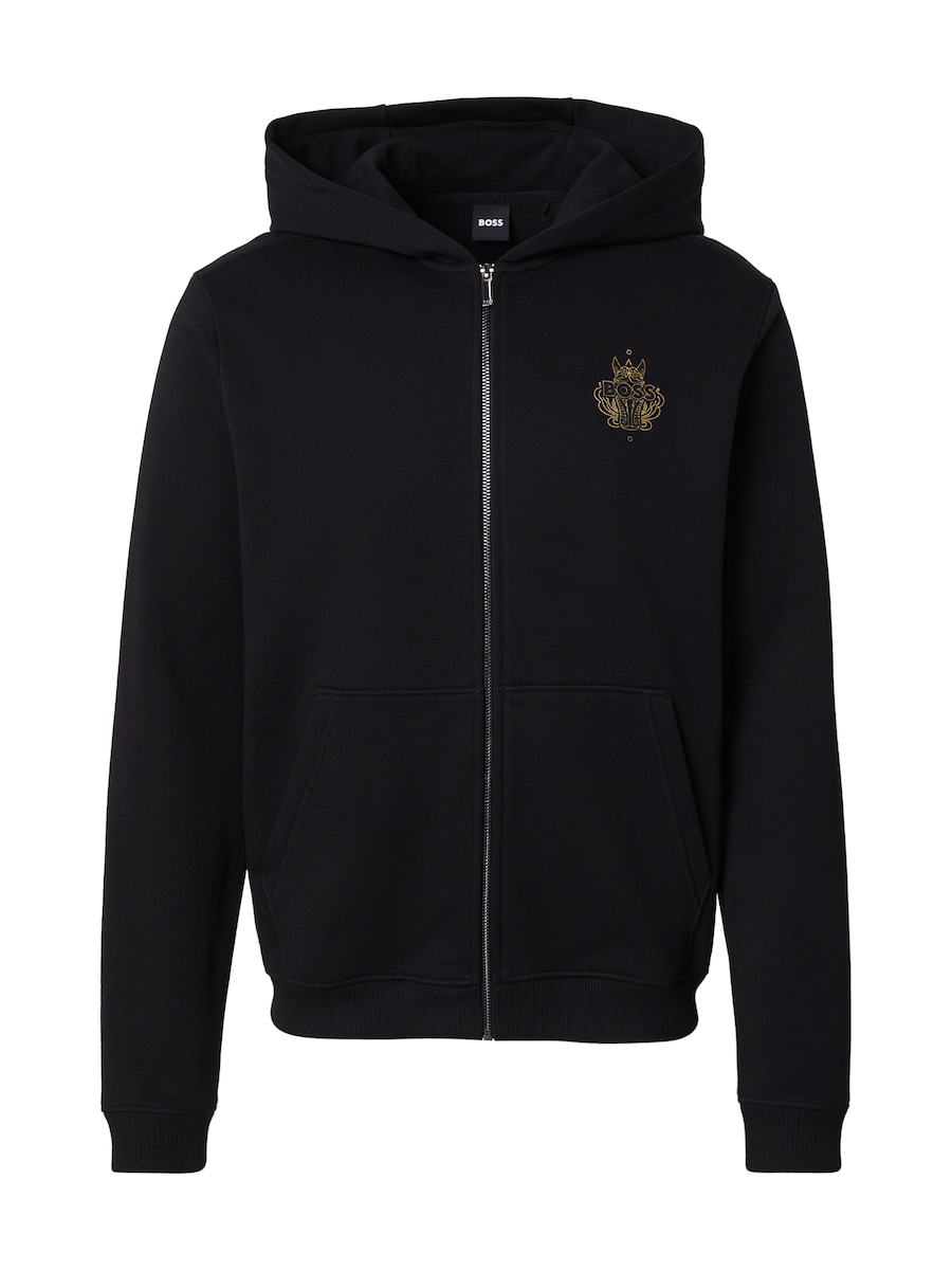 Толстовка с капюшоном на молнии BOSS Zixi, черный
Толстовка с капюшоном на молнии BOSS Zixi, черный