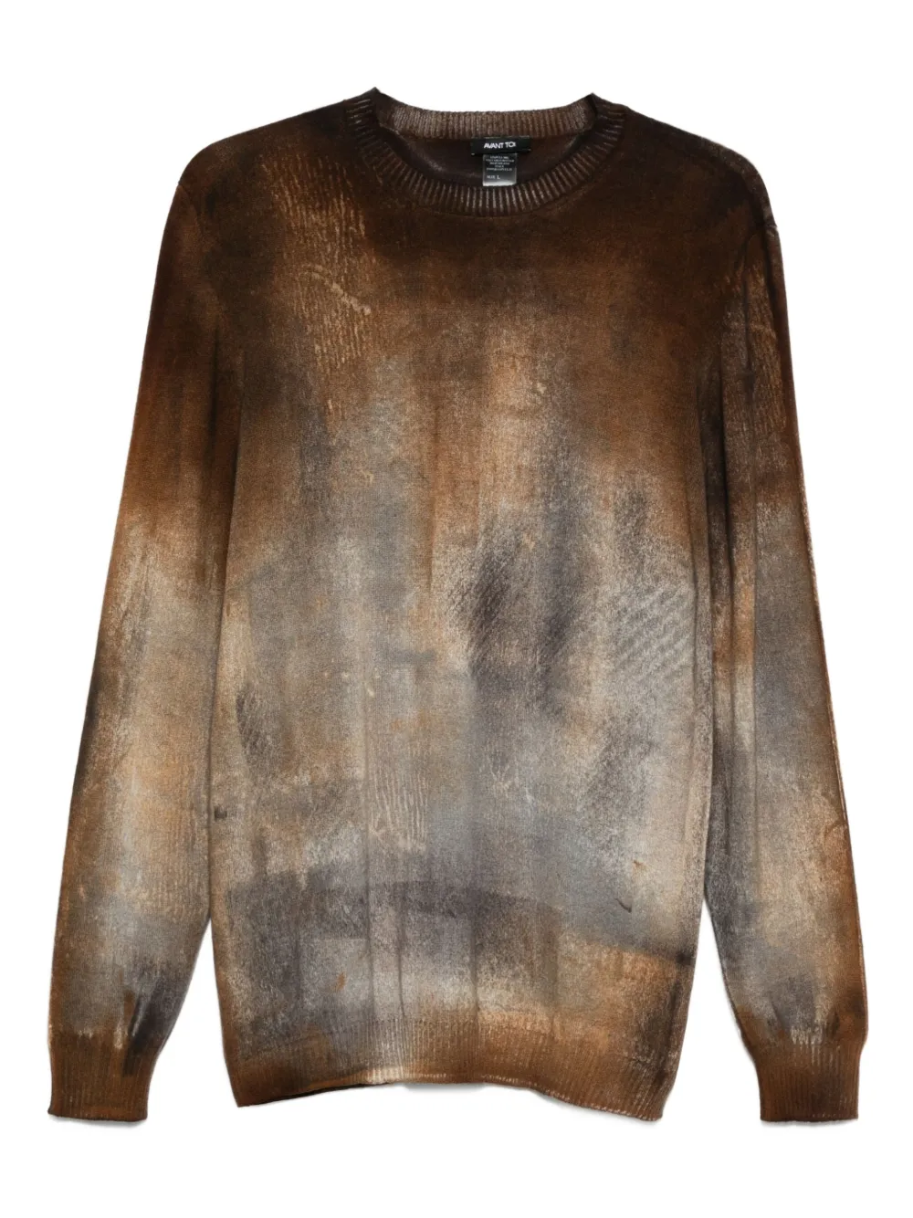 Свитер с абстрактным принтом Avant Toi, коричневый
Свитер с абстрактным принтом Avant Toi, коричневый