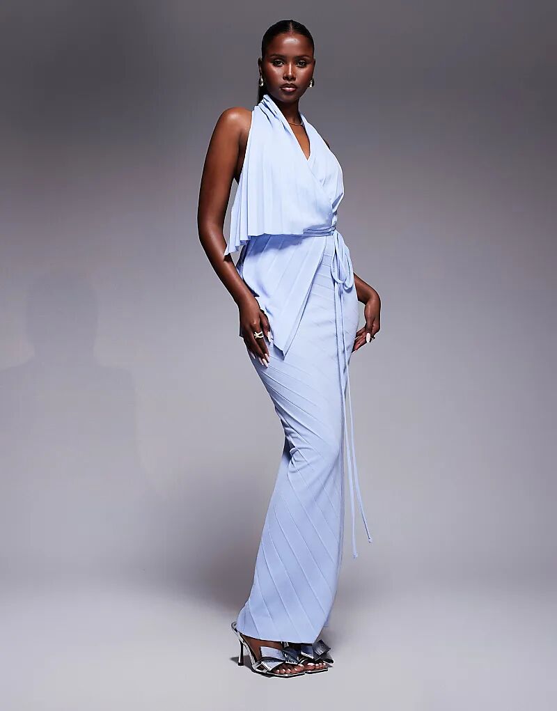 Платье макси ASOS DESIGN с глубоким декольте, плиссировкой и асимметричным запахом, светло-голубого цвета
Платье макси ASOS DESIGN с глубоким декольте, плиссировкой и асимметричным запахом, светло-голубого цвета