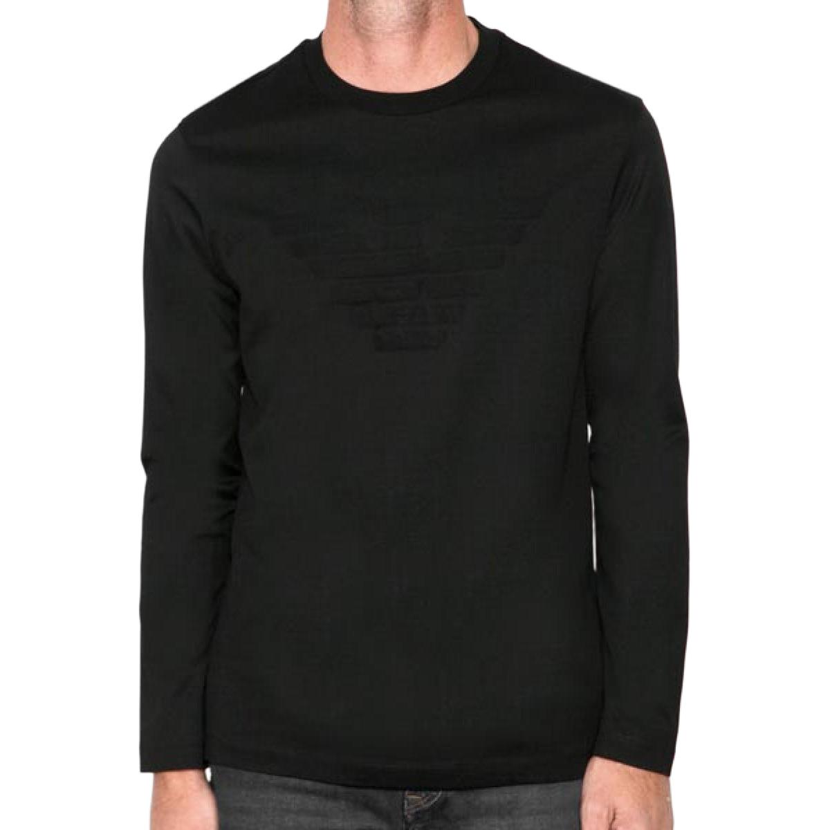 Длинный свитшот с круглым вырезом EMPORIO ARMANI, черный
Длинный свитшот с круглым вырезом EMPORIO ARMANI, черный