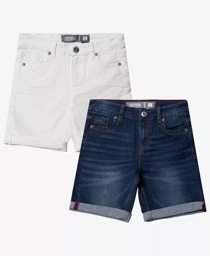 Джинсовые шорты с подкатом для мальчиков, 2 шт CULTURA, синий
Джинсовые шорты с подкатом для мальчиков, 2 шт CULTURA, синий
