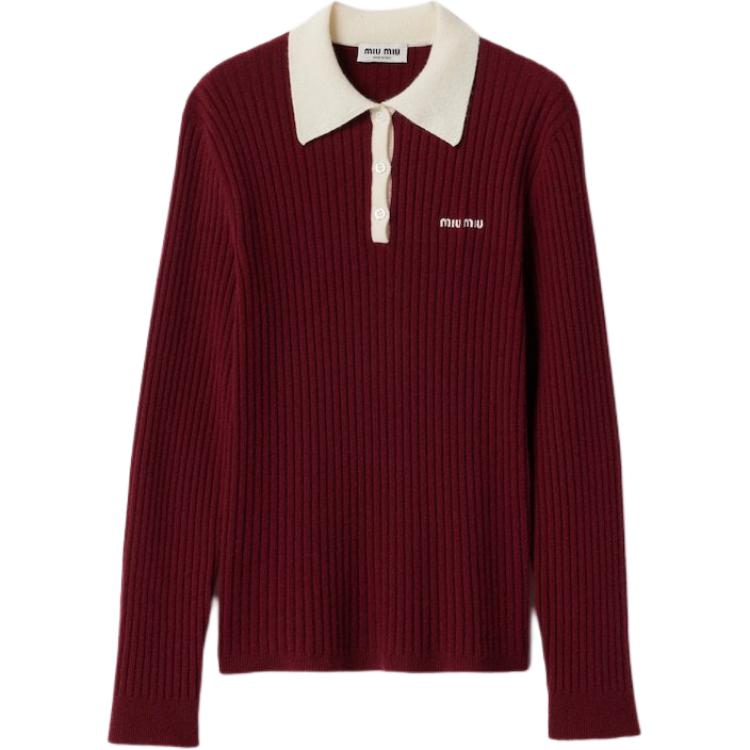 Длинный рукав вязаная поло MIU MIU, фуксия
Длинный рукав вязаная поло MIU MIU, фуксия