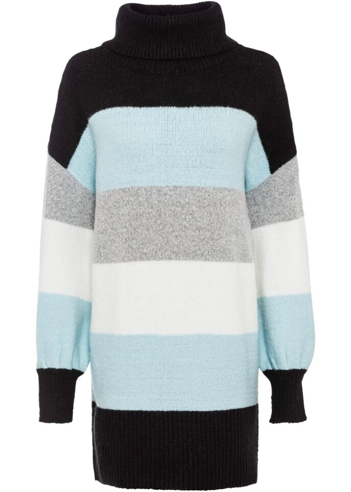 Полосатый длинный свитер Bodyflirt, черный
Полосатый длинный свитер Bodyflirt, черный