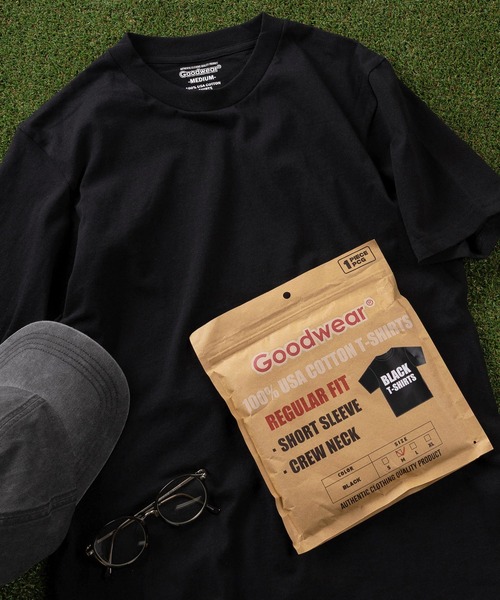 Футболка из плотного американского хлопка, круглый вырез, стандартный силуэт Goodwear, черный
Футболка из плотного американского хлопка, круглый вырез, стандартный силуэт Goodwear, черный