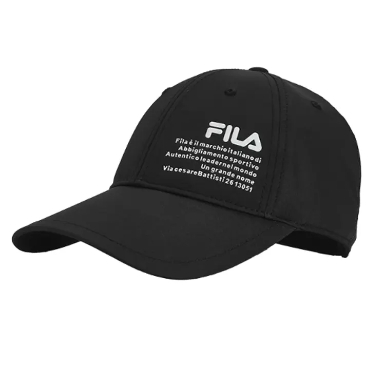 FILA Бейсболка из полиэстера с хлопком и спандексом унисекс черная, Black 
FILA Бейсболка из полиэстера с хлопком и спандексом унисекс черная, Black