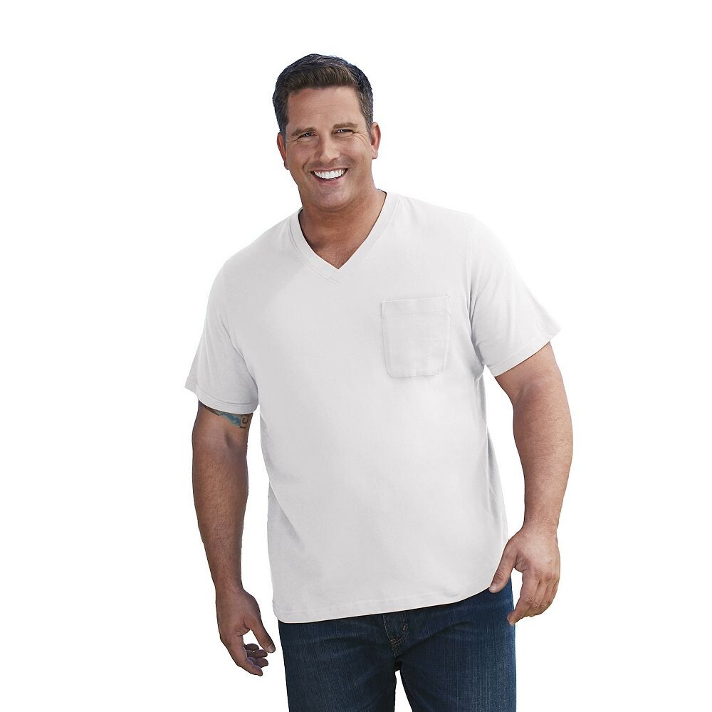 Мужская безусадочная легкая футболка Kingsize с карманами и v-образным вырезом Big & Tall KingSize, белый
Мужская безусадочная легкая футболка Kingsize с карманами и v-образным вырезом Big & Tall KingSize, белый