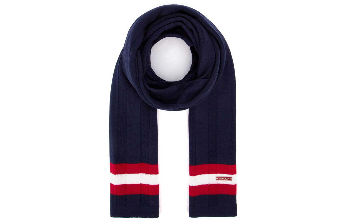 Шарф с полосатым логотипом BALLY, темно-синий
Шарф с полосатым логотипом BALLY, темно-синий