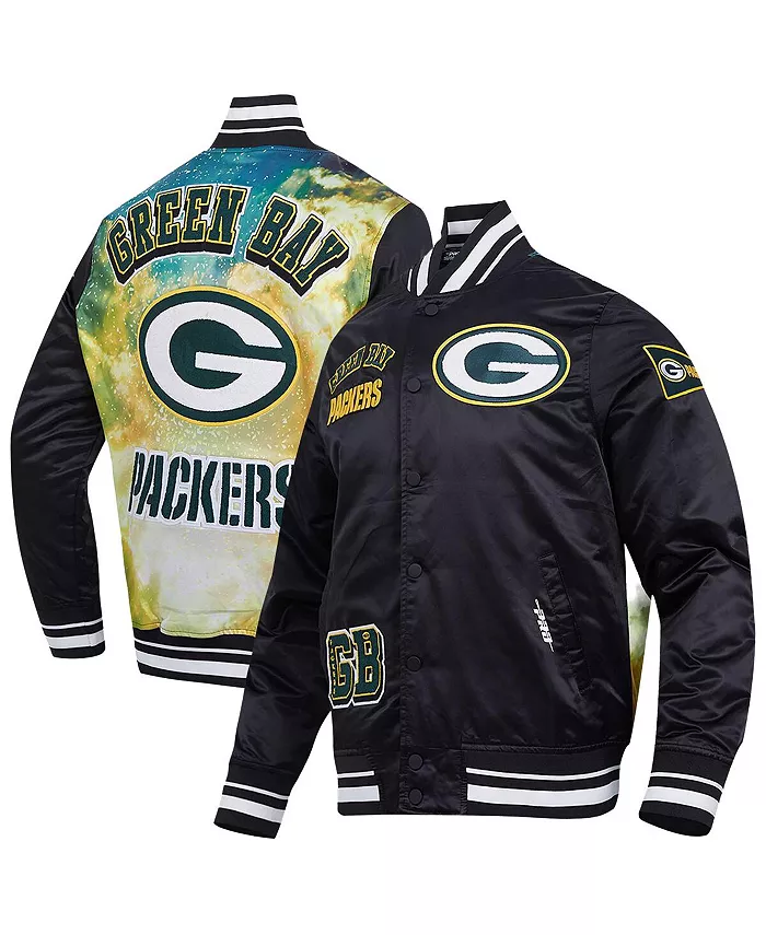 Мужская черная куртка Green Bay Packers с полной застежкой на молнии, сатиновая, с сублимационной печатью Pro Standard
Мужская черная куртка Green Bay Packers с полной застежкой на молнии, сатиновая, с сублимационной печатью Pro Standard