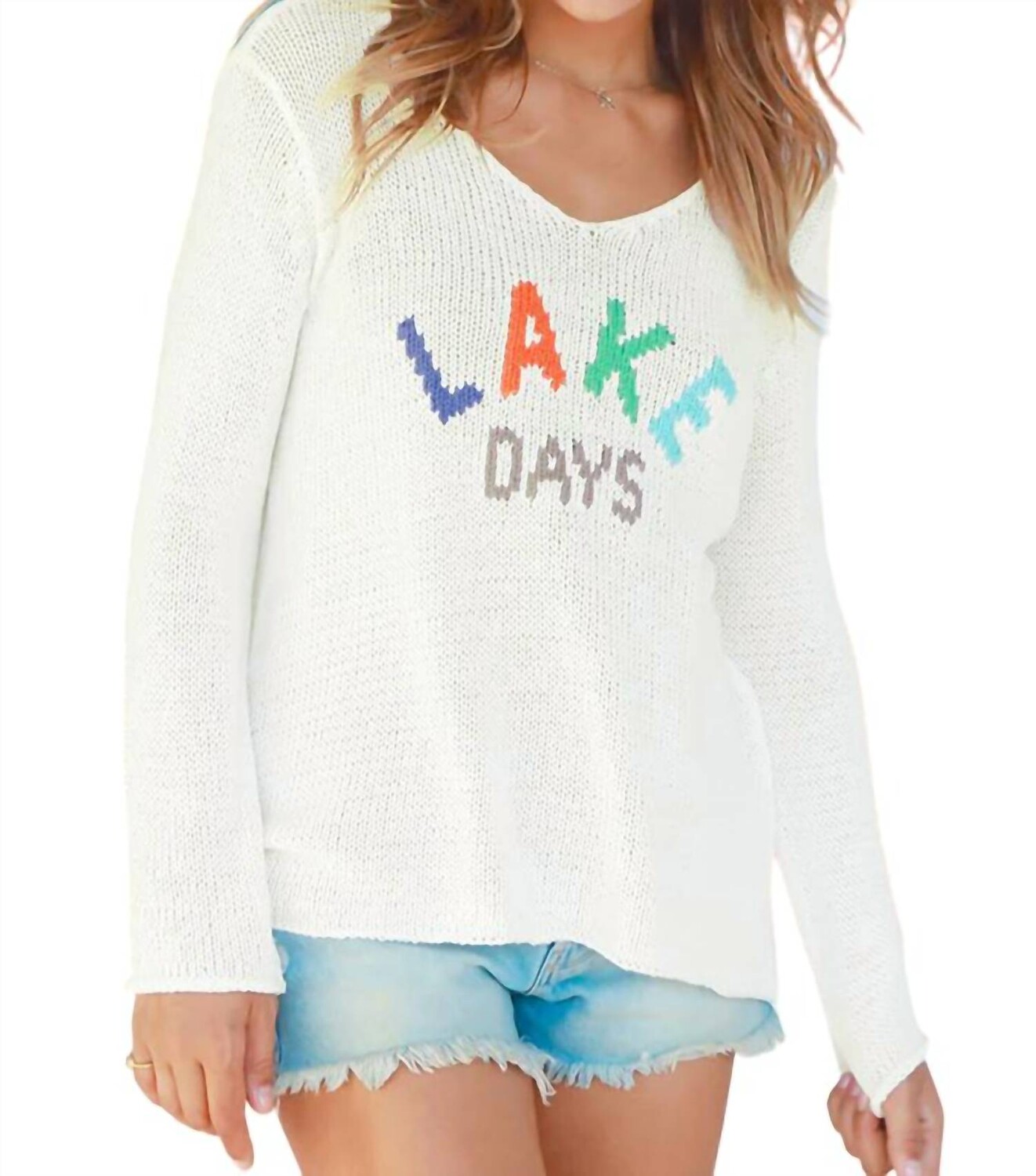 Белый хлопковый свитер Lake Days Wooden Ships
Белый хлопковый свитер Lake Days Wooden Ships