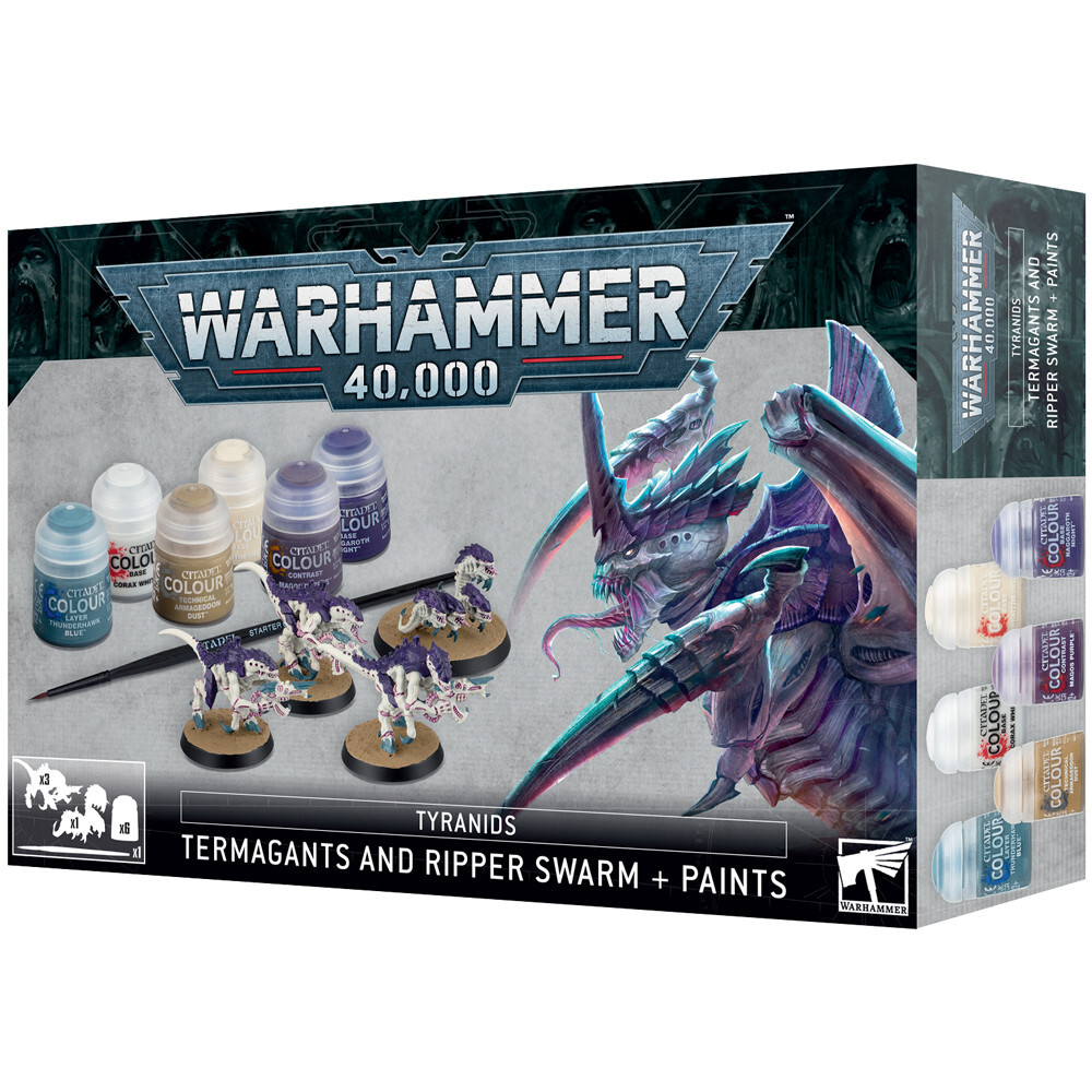 Миниатюра Games Workshop Warhammer 40K: Tyranids - Termagants & Ripper Swarm + Paint Set
Миниатюра Games Workshop Warhammer 40K: Tyranids - Termagants & Ripper Swarm + Paint Set
