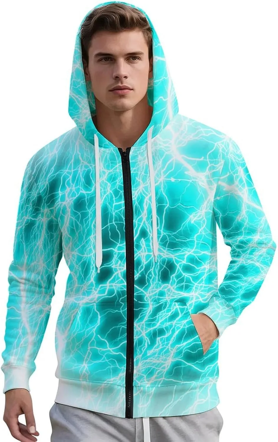 Толстовка Zip Up с карманом для мужчин и женщин Lightning White IYLYHSHF
Толстовка Zip Up с карманом для мужчин и женщин Lightning White IYLYHSHF