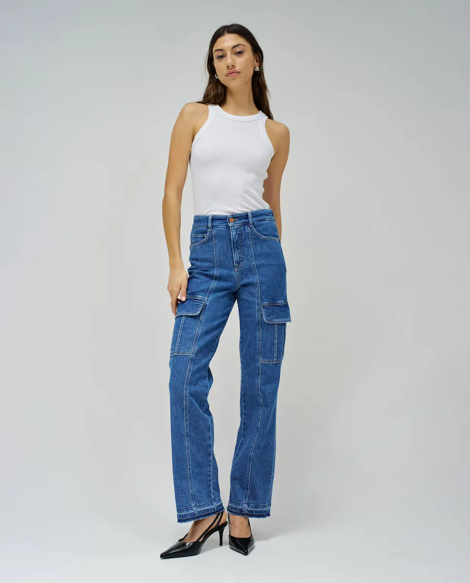 Женские джинсы-карго Faith с высокой посадкой и прямыми штанинами Salsa Jeans, синий
Женские джинсы-карго Faith с высокой посадкой и прямыми штанинами Salsa Jeans, синий