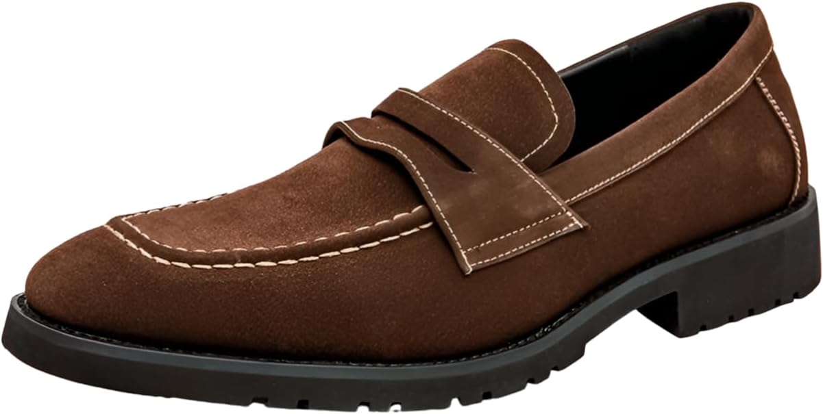 Мужские замшевые пенни-лоферы Santimon, повседневные и туфли для мужчин, туфли под смокинг, коричневый
Мужские замшевые пенни-лоферы Santimon, повседневные и туфли для мужчин, туфли под смокинг, коричневый