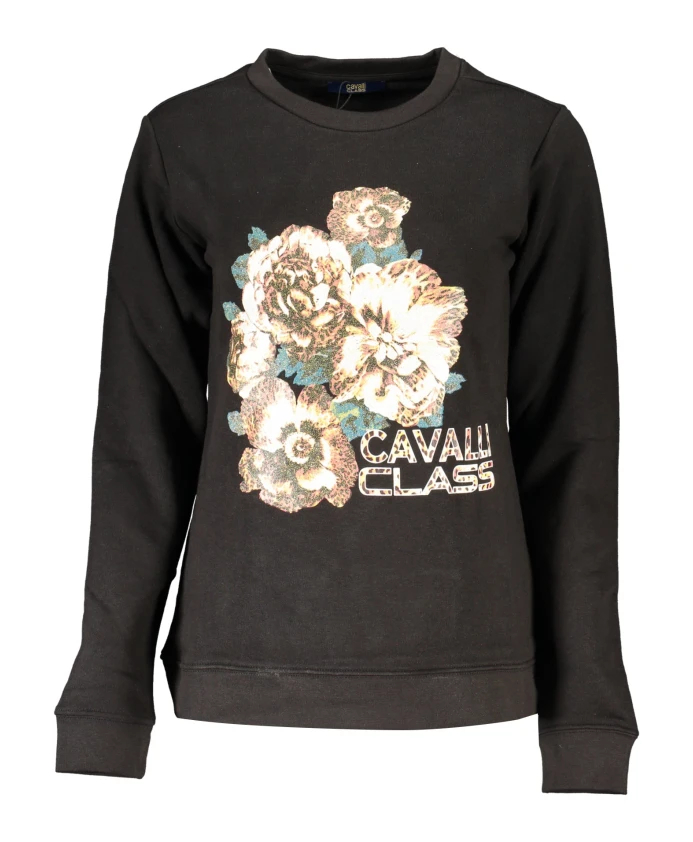 Черный пуловер с длинными рукавами и принтом Cavalli Class, черный
Черный пуловер с длинными рукавами и принтом Cavalli Class, черный