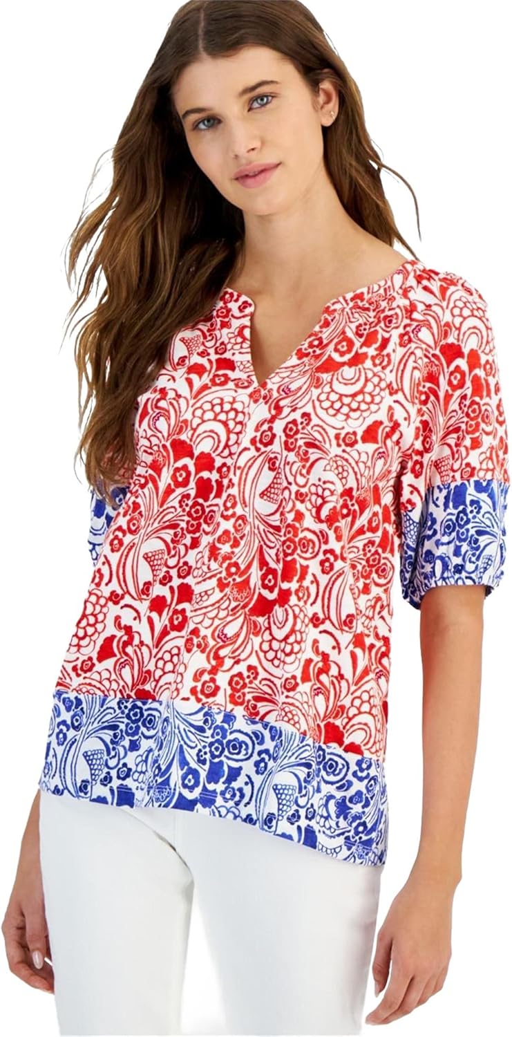 Женская футболка Tommy Hilfiger с цветочным принтом и рукавами-буфами, Red, Красный, Женская футболка Tommy Hilfiger с цветочным принтом и рукавами-буфами, Red
Женская футболка Tommy Hilfiger с цветочным принтом и рукавами-буфами, Red, Красный, Женская футболка Tommy Hilfiger с цветочным принтом и рукавами-буфами, Red