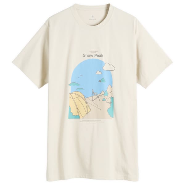 Футболка с графическим принтом на тему кемпинга Snow Peak, айвори
Футболка с графическим принтом на тему кемпинга Snow Peak, айвори
