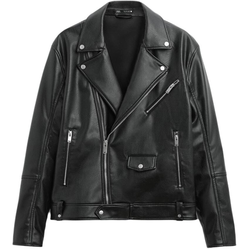 Кожаная куртка Zara, черный
Кожаная куртка Zara, черный