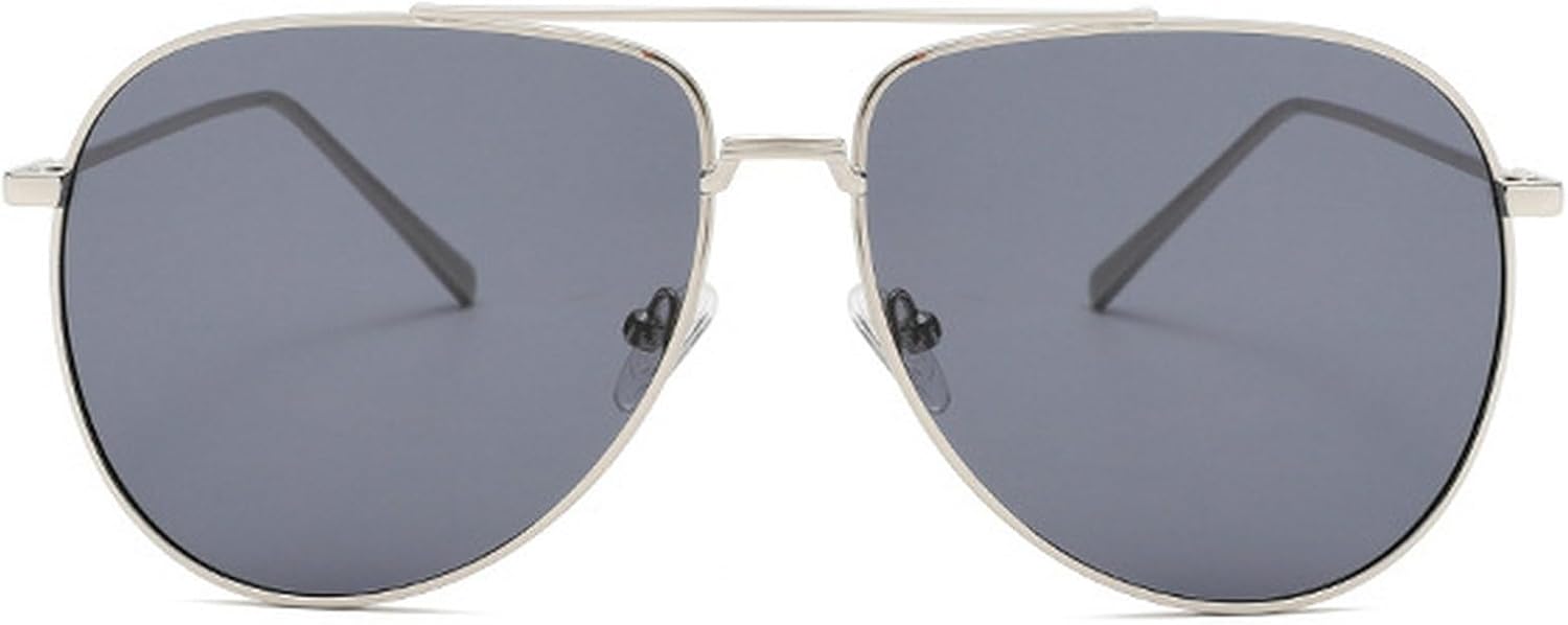 Ретро-солнцезащитные очки-пилот для женщин и мужчин, классические солнцезащитные очки с двойной перемычкой, винтажный стиль, защита от УФ-излучения UV400 mincl, Silver Gray
Ретро-солнцезащитные очки-пилот для женщин и мужчин, классические солнцезащитные очки с двойной перемычкой, винтажный стиль, защита от УФ-излучения UV400 mincl, Silver Gray