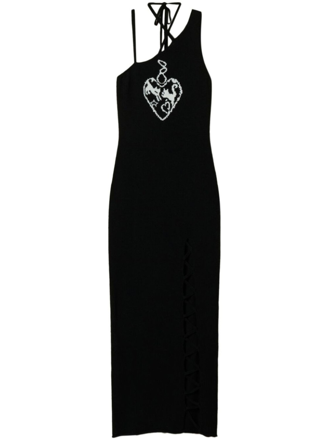 TWINSET Платье макси из жаккардовой пряжи Treeblend, черный
TWINSET Платье макси из жаккардовой пряжи Treeblend, черный