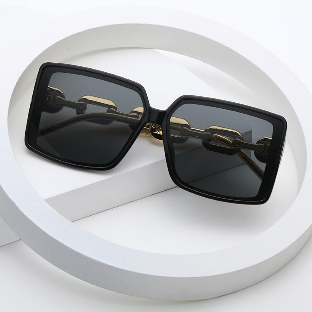 Квадратные солнцезащитные очки в крупной оправе для уличной фотографии, модные ретро-очки с цепочкой и зеркальными дужками, женские солнцезащитные очки MTZJH, Gold Black
Квадратные солнцезащитные очки в крупной оправе для уличной фотографии, модные ретро-очки с цепочкой и зеркальными дужками, женские солнцезащитные очки MTZJH, Gold Black