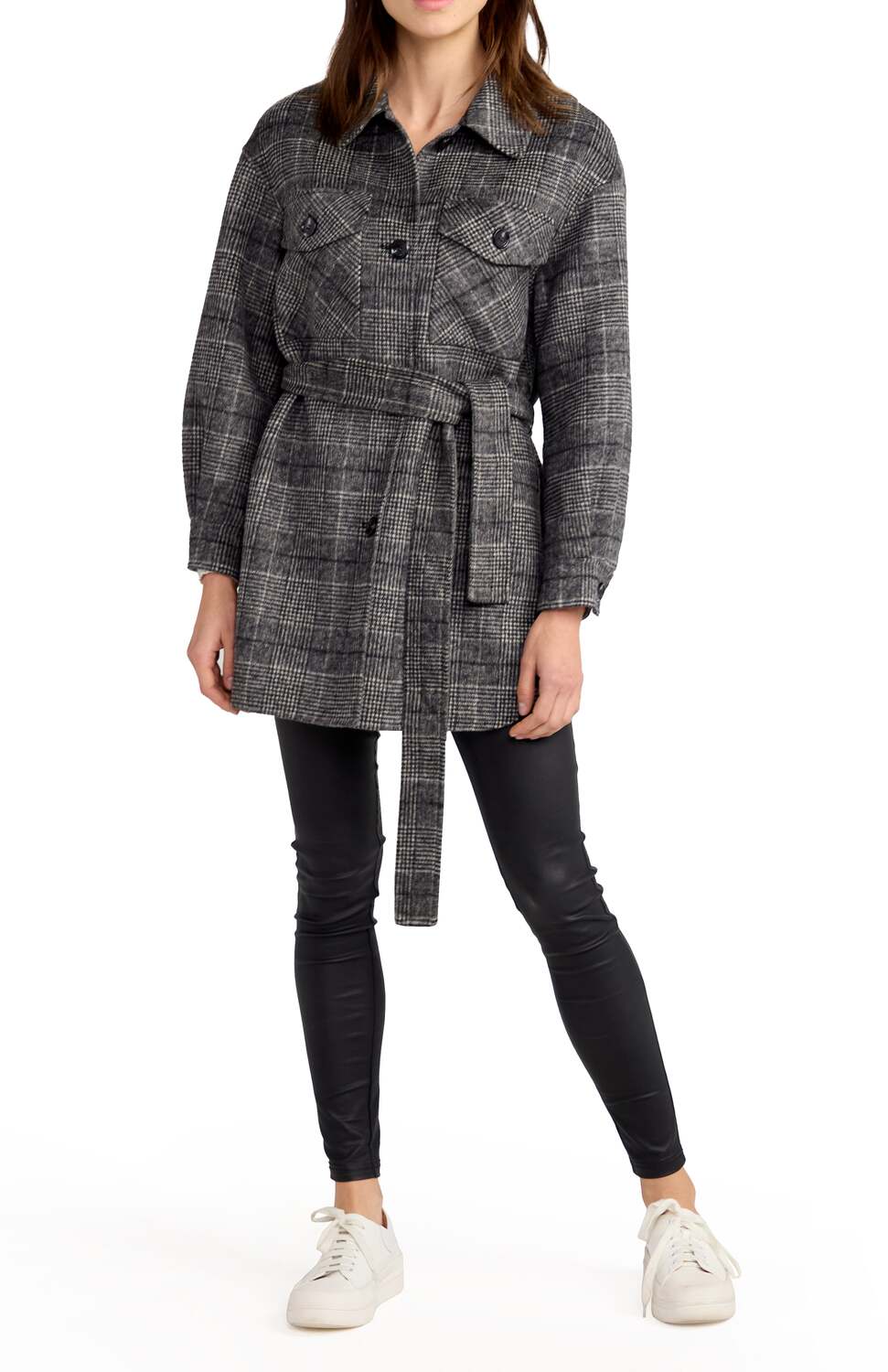 Куртка-рубашка с поясом Back Together Belle & bloom, черно-белый
Куртка-рубашка с поясом Back Together Belle & bloom, черно-белый