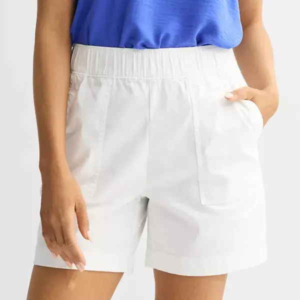 Женские шорты из твила с застежкой Croft & Barrow, белый
Женские шорты из твила с застежкой Croft & Barrow, белый