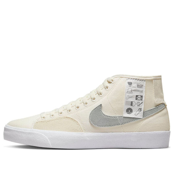 Кроссовки blazer court mid premium sb 'warning label' Nike, белый 
Кроссовки blazer court mid premium sb 'warning label' Nike, белый