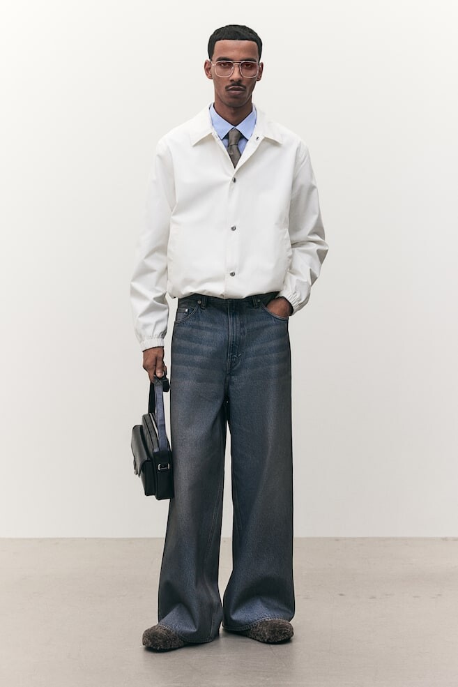 Широкие высокие джинсы H&M, синий
Широкие высокие джинсы H&M, синий