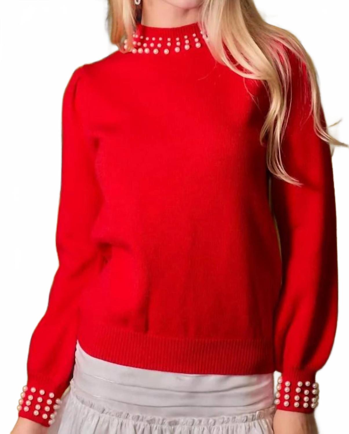 Зимний свитер с жемчужным узором в красном цвете Main Strip
Зимний свитер с жемчужным узором в красном цвете Main Strip