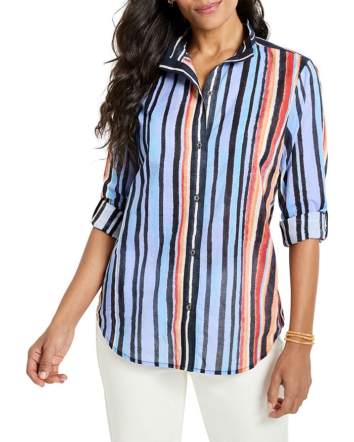 Расписная хлопковая рубашка Peninsula NIC+ZOE, синий
Расписная хлопковая рубашка Peninsula NIC+ZOE, синий