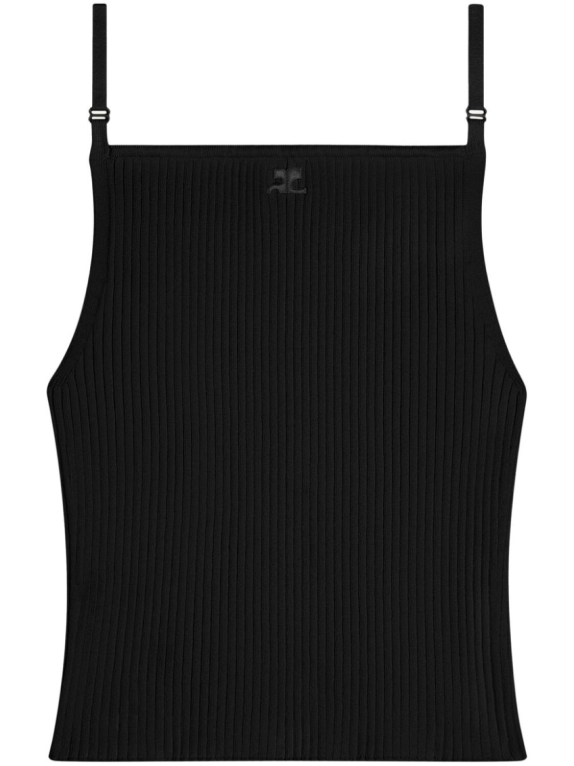 Courrèges топ в рубчик с вышитым логотипом, черный
Courrèges топ в рубчик с вышитым логотипом, черный