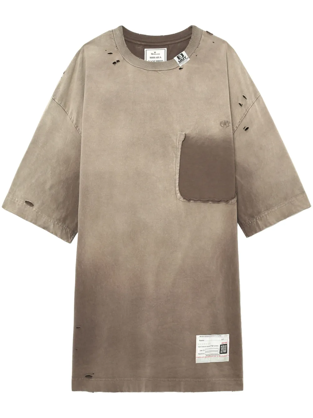 Футболка с эффектом потертости Maison Mihara Yasuhiro, нейтральный
Футболка с эффектом потертости Maison Mihara Yasuhiro, нейтральный