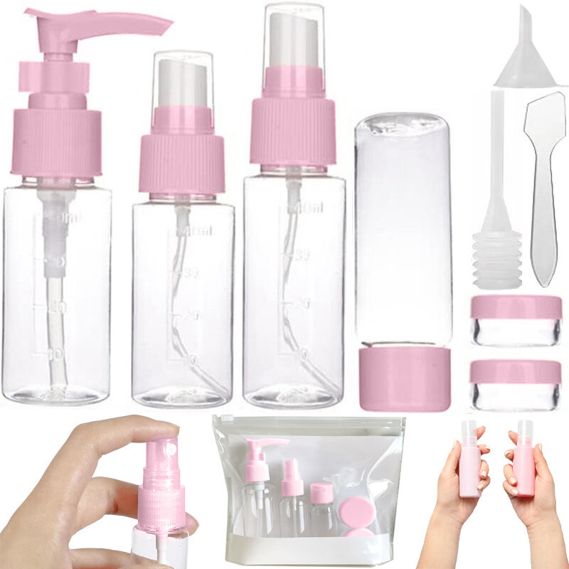 Retoo, Контейнеры для косметики, жидкостей, путешествий на самолете, цвет розовый 
Retoo, Контейнеры для косметики, жидкостей, путешествий на самолете, цвет розовый