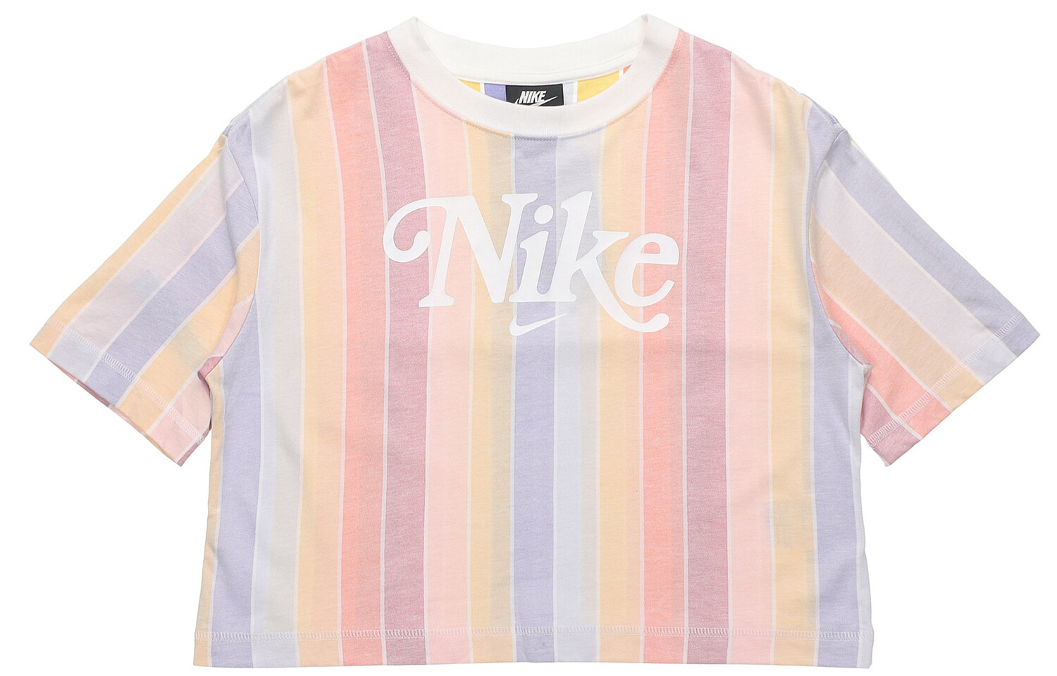 Укороченный женский топ в полоску, цветные блоки Nike
Укороченный женский топ в полоску, цветные блоки Nike