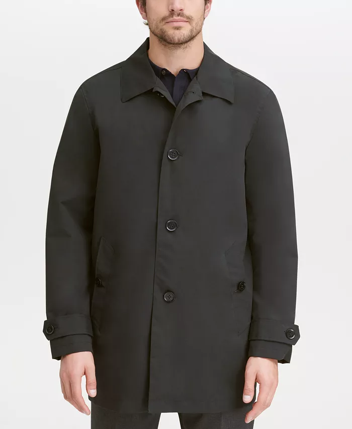 Мужское водостойкое дождевое пальто на пуговицах Cole Haan, черный
Мужское водостойкое дождевое пальто на пуговицах Cole Haan, черный